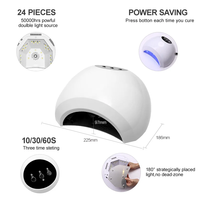 Сушилка для ногтей Modelones 48 Вт двойная УФ-светодиодная лампа всех типов