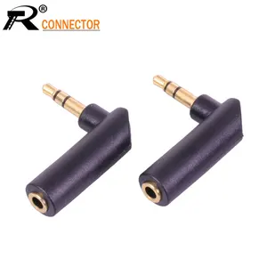 1 шт. Позолоченный разъем 3,5 гнездо под прямым углом до 3,5 мм 3-полюсный мужской аудио стерео разъем L-образный разъем адаптера