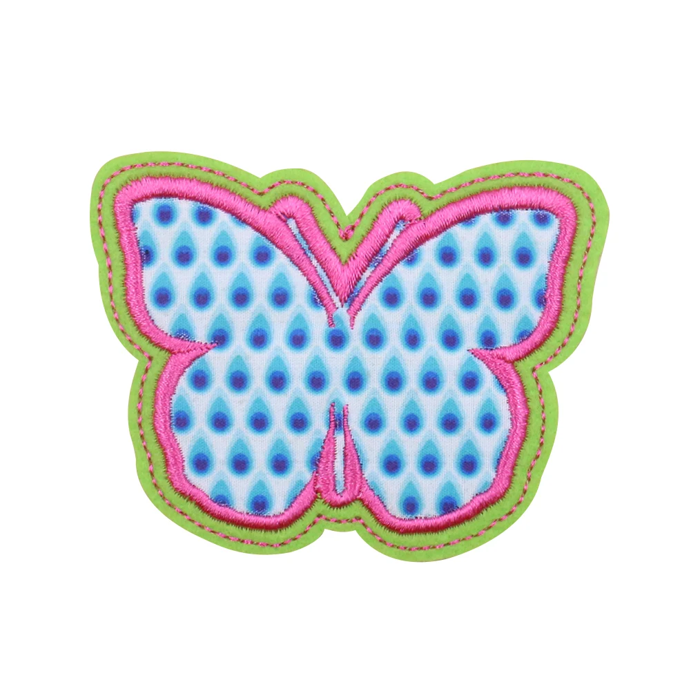 2 шт DIY патч Милые 3D бабочки Патчи мультфильм животное вышивка аппликация Железо