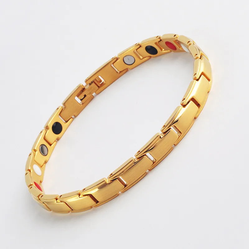 Браслет Магнитный женский/мужской браслет из нержавеющей стали с германием