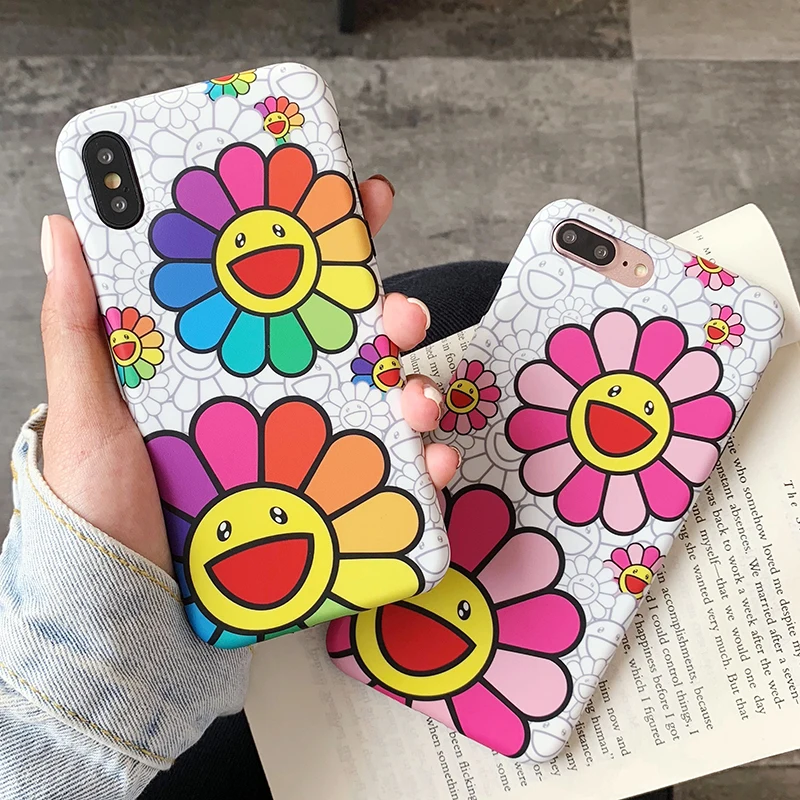 Цветной чехол с рисунком подсолнуха для iphone Xs XR Max защитный мобильного телефона 7 8