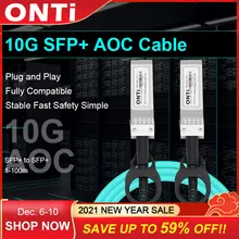 ONTi 10G SFP+ AOC Cable - 10GBASE Active Optical SFP Cable , 1-100M, for Cisco,Huawei,MikroTik,HP,Intel,Dell...Etc Switch