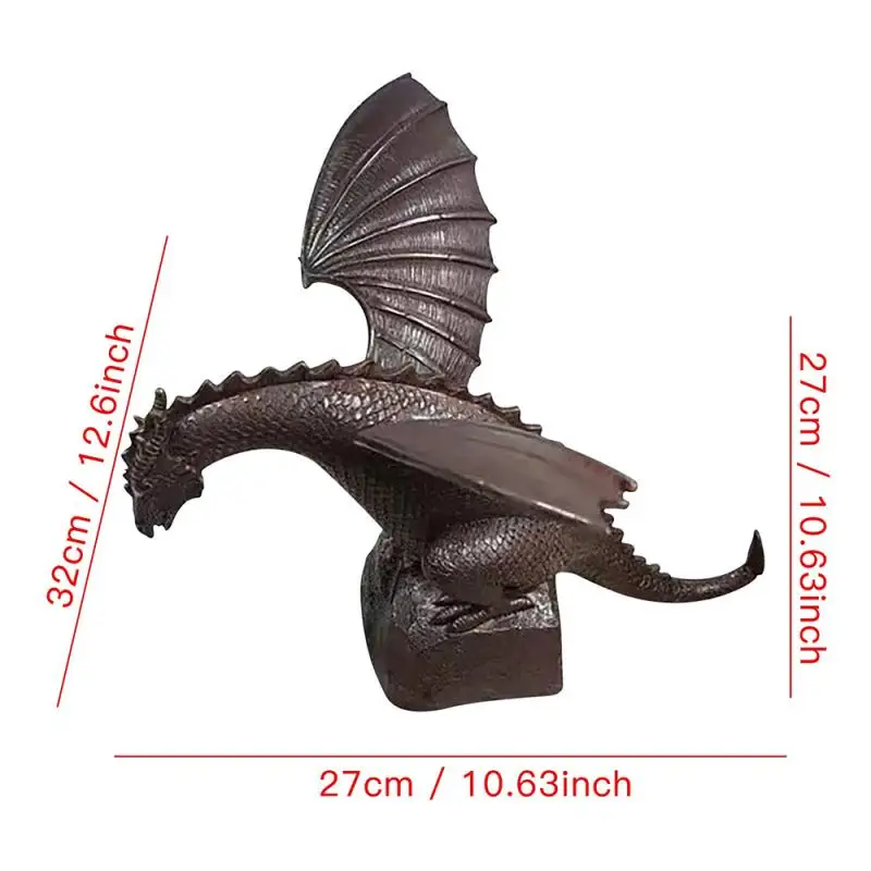 

Resin Water Spraying Fountain Dragon Sculpture Figurine Fire Breathing Pattern Dragon Waterscape Statue Home Garden Decoration