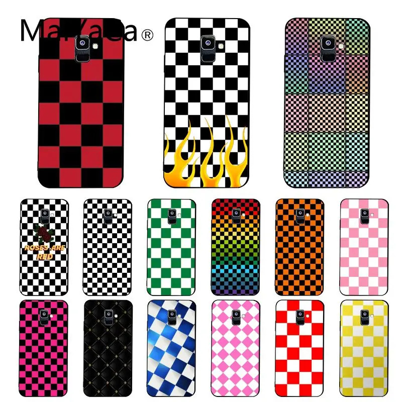 Чехол для телефона Maiyaca в шахматную клетку Samsung Galaxy A7 A50 A70 A40 A20 A30 A8 A6 Plus A9 A71 A51 |