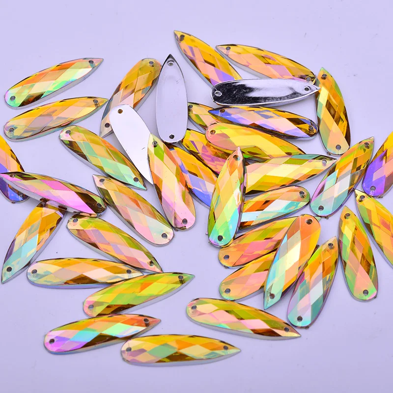 30 шт. акриловые стразы для свадебного платья 8 х28 мм|Стразы| |