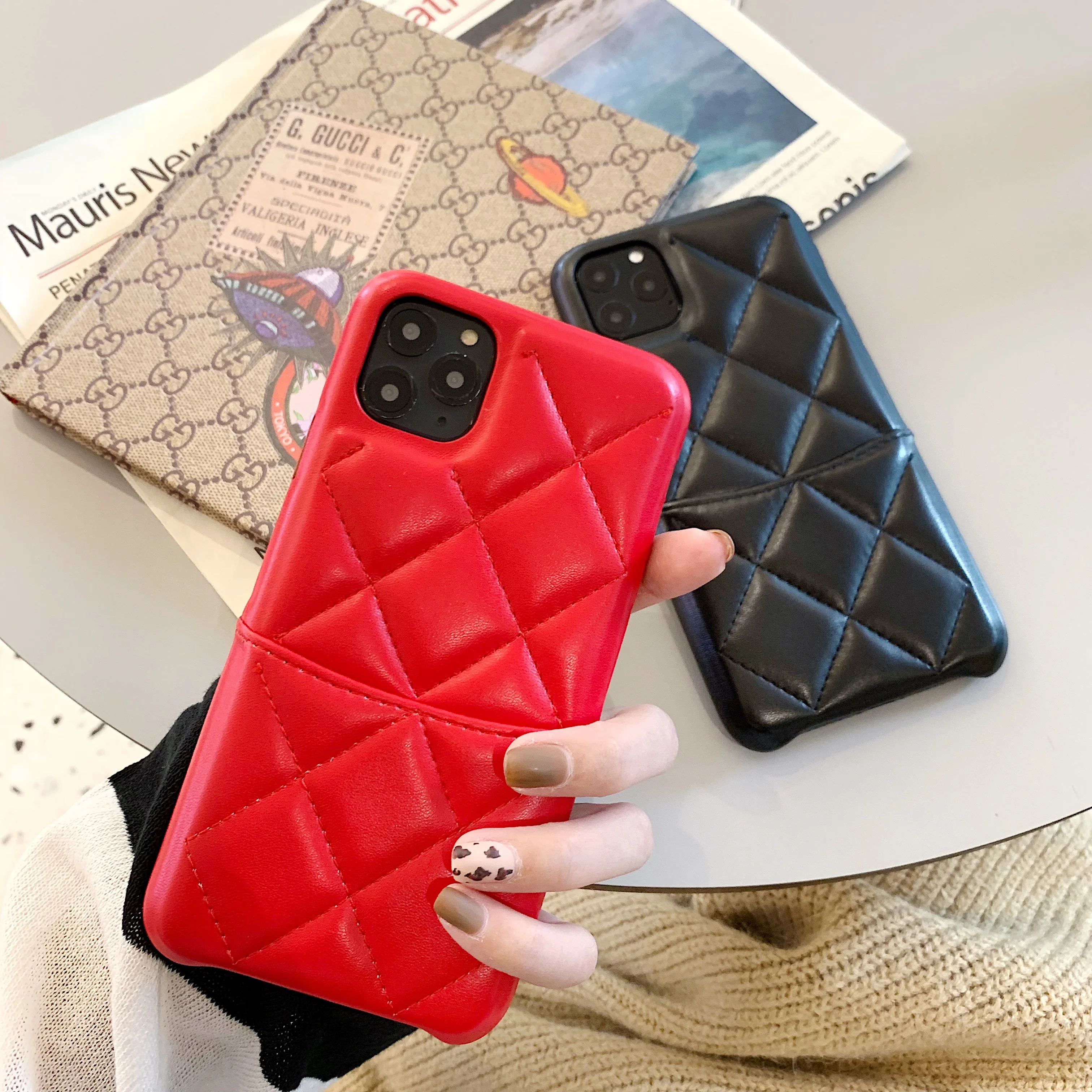 GOOYIYO-Роскошный кожаный чехол для телефона 11 Pro X XR XS Max 8 7 6 6s Plus с тиснением в виде