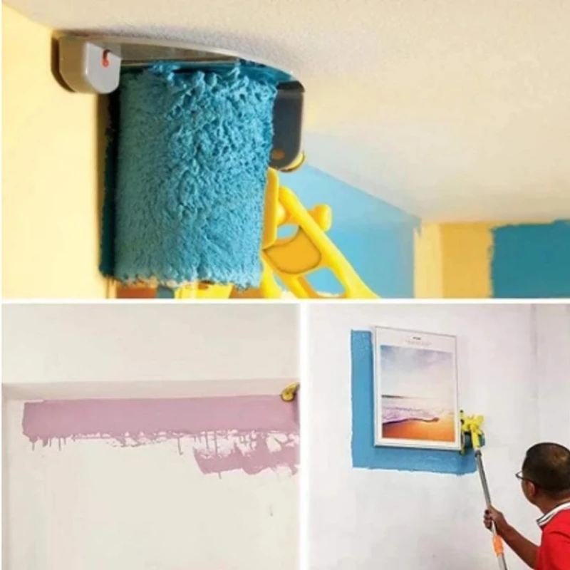 

Paint Roller Combo Kit Interior Paint Brushes Handheld Paint Edger with Extra Replacement Roller and Brush No Dead Ends