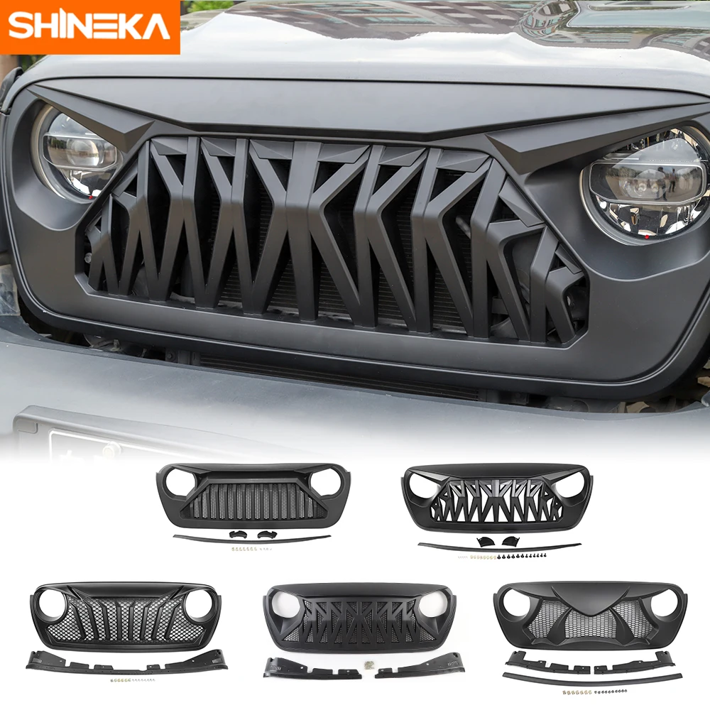 SHINEKA гоночная решетка для Jeep Wrangler JL+ Автомобильная Передняя гоночная решетка декоративная крышка для Jeep Wrangler JL модифицированные аксессуары