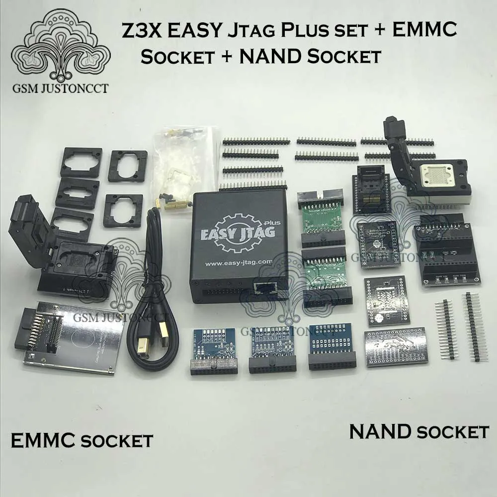 Juego completo Easy Jtag plus box, caja Jtag plus, enchufe EMMC y enchufe NAND, Nueva Versi&oacute;n-0