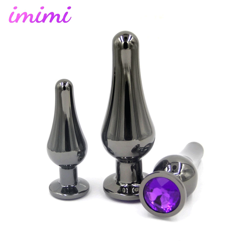 Анальная пробка из нержавеющей стали 3 размера интимные игрушки для женщин и