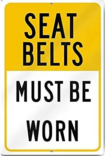 

Metal Tin Sign Seat Belts Must Be Worn Car Airplane Train Pub Outdoor Bar Retro Poster Home Kitchen Restaurant Wall Decor Signs