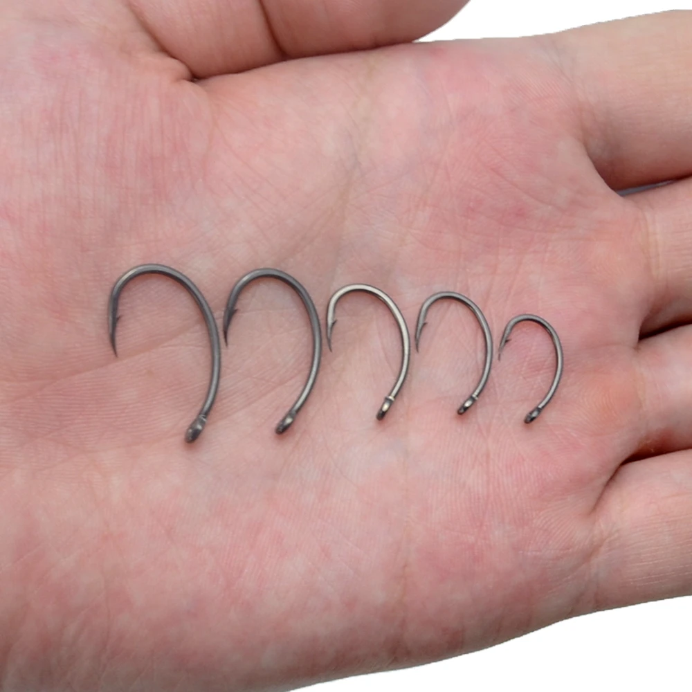 15pcs PTFE Coated High Carbon Stainless Steel Barbed Fish Hook With Eye X503 Fishing Accessories