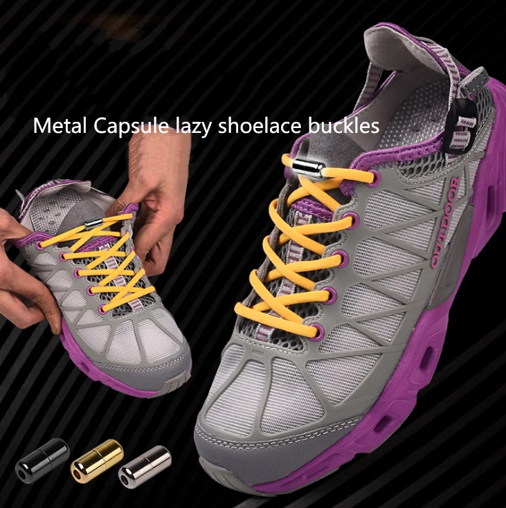 1 пара 21 Цвета шнурки без завязок Круглые эластичные для детей и взрослых