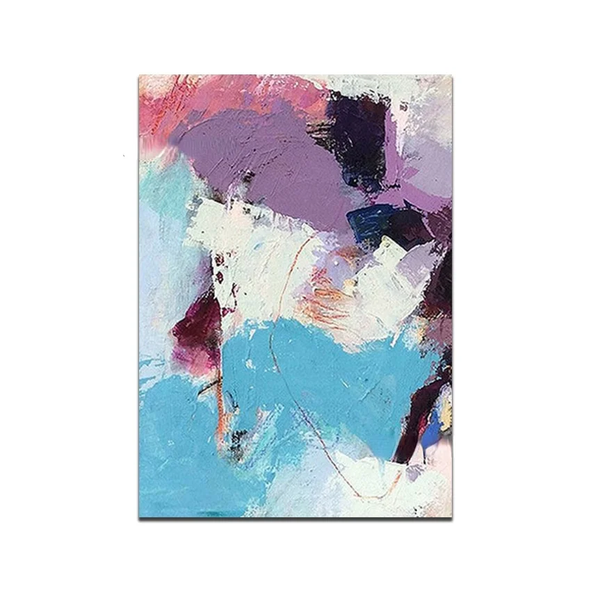 

No Framed Hand Painted New Handmade Abstract Purple Design Oil Paintings On Canvas Home Office Wall Hanging Art Decor Acrylic