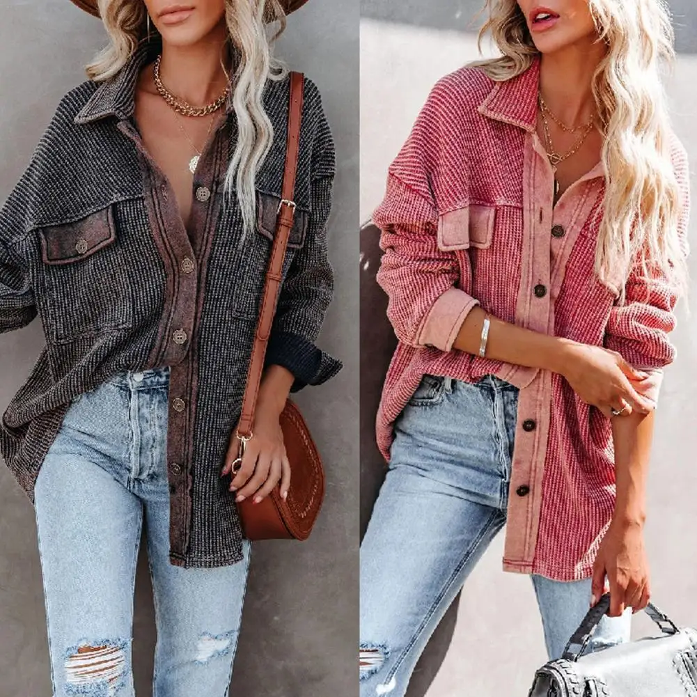 

Однорядный Женский вязаный свитер с лацканами и длинным рукавом, куртка, Повседневная Уличная одежда, куртка на пуговицах, женская Свободна...