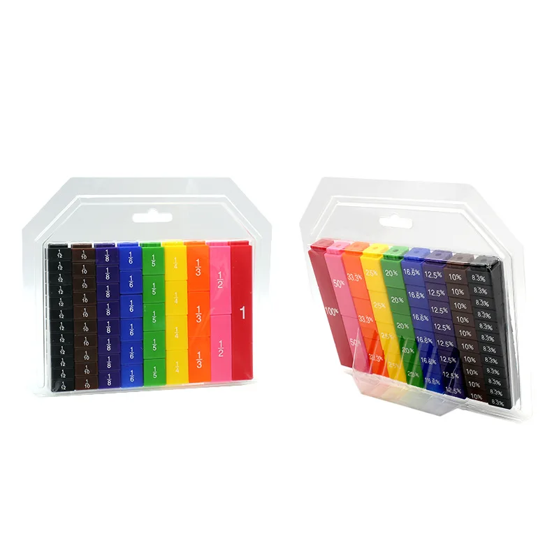

51 Rainbow Color Teaching Demonstrator Fraction Fractional Percentage Patchwork Teaching Appliance Building Blocks Toys Gift
