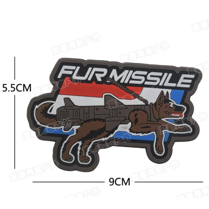 1 шт. ПВХ мех ракеты собака тактика Мораль глава Вышивка Чехол для телефона на