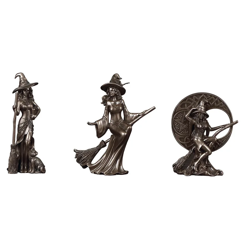

Europe and the United States retro creative modern minimalist home accessories personality witch craft ornaments statue