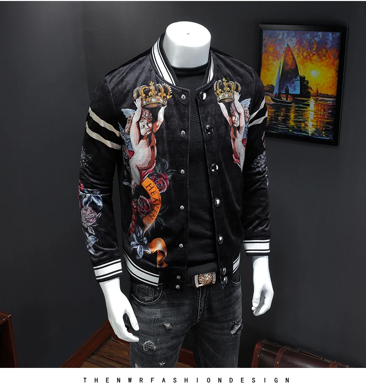 Мужская куртка qiu dong's personity and fashion для отдыха с вышивкой и принтом мужской костюм Артикул J328 P180