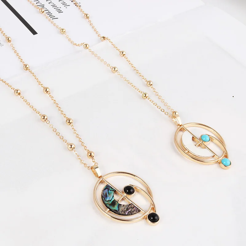 Золотистые ожерелья с подвеской геометрические аксессуары ювелирные изделия |