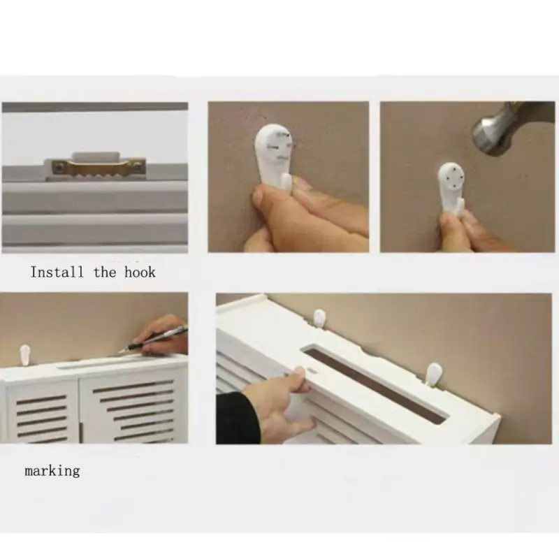 2 Размеры Non-slip Wi-Fi полка для маршрутизатора хранения Коробки кабель Мощность плюс