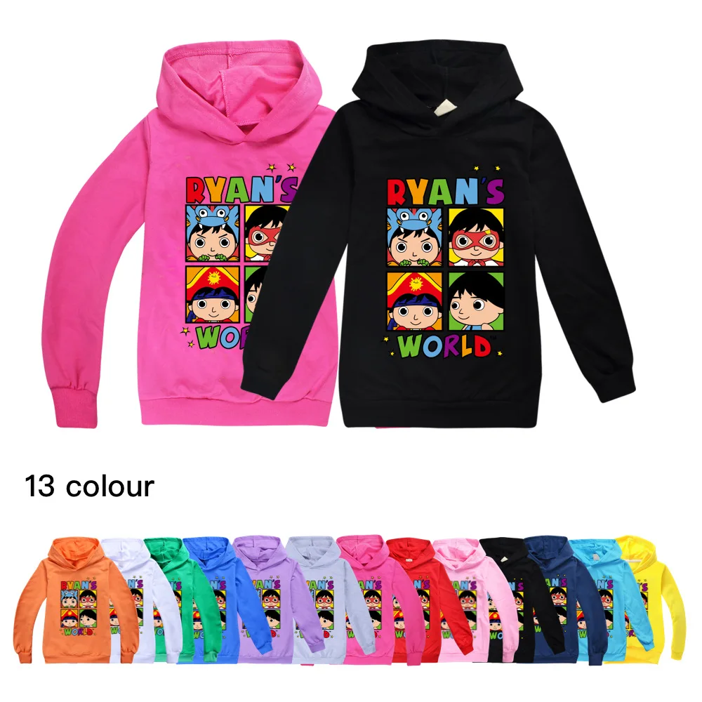 

RYAN Neutral Kid Hoodies Hoody Shirts Autumn Sprig Long Sleeve Sweater Tops Boy tshirts Clothes