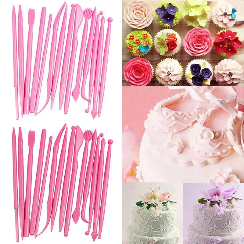 

14pcs/set Plastic Clay Sculpting Set Cake Decorating Tools Set for Shaping Clay Playdough Tools Toys Polymer Modeling Clay Tools
