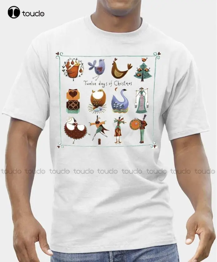 

Мужская футболка Aldult, модная забавная рубашка на 12 дней Рождества, подарок для пения на Рождество, подходит для подростков, унисекс