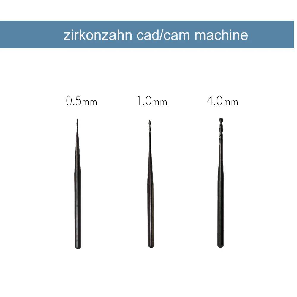 Green Dental 3Pcs DLC Cutting Bur for Zirkonzahn M1  M3  M5 Different Milling Machine-Dental Material White Teeth Tool