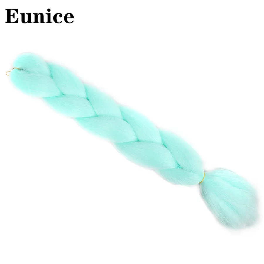 Light blue 24 дюйма, 100 г, светящиеся большие синтетические косы, блестящие волосы в темноте, мягкие плетеные волосы для наращивания, рождественский подарок, волосы Юнис - Цвет: Light blue