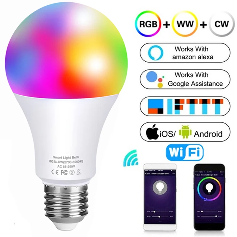 

WIReless Bluetooth IR Remote/Wifi Smart LED Light Bulb bombillas inteligentes RGB ampoule led e27 b22 Dimmable IOS /Android