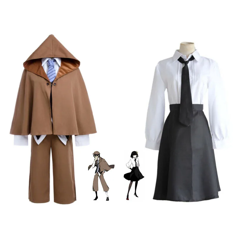 

2 Styles Edogawa Rampo Akiko Yosano Bungo Stray Dogs Japanese Anime Cosplay Costumes Uniform Tops Pants Skirts Christmas Gift