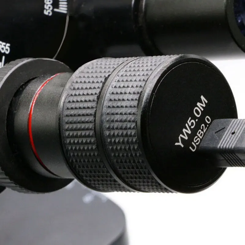 Бесплатный драйвер 5MP USB CMOS камера микроскоп цифровой электронный окуляр с микрометром для стерео Биологический микроскоп