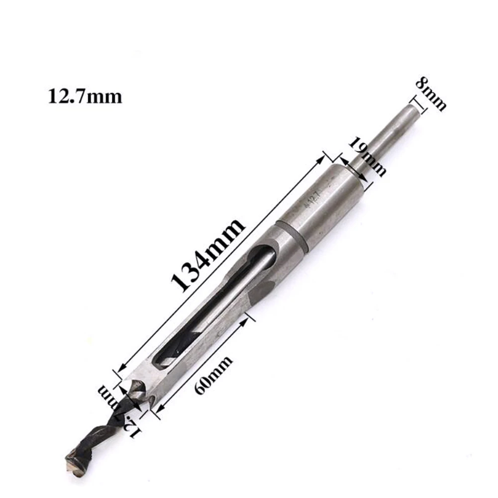 

Newest Square Drill Bit Wood Mortising Chisel Countersink Bits Woodworking Tool Kit 1/4 5/16 7/16 1/2 5/8 Inch