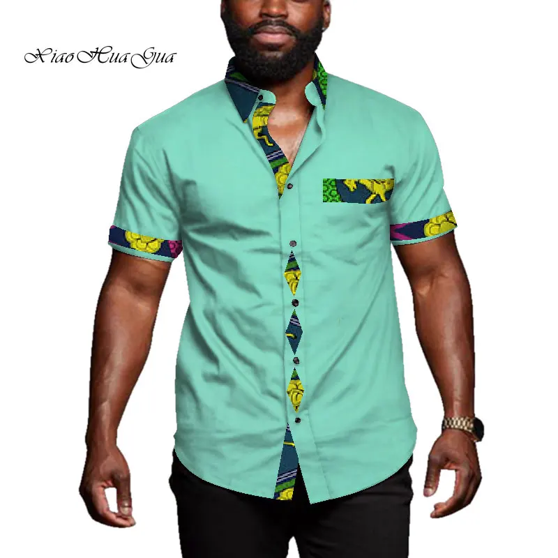 Африканская одежда повседневные мужские футболки с коротким рукавом для