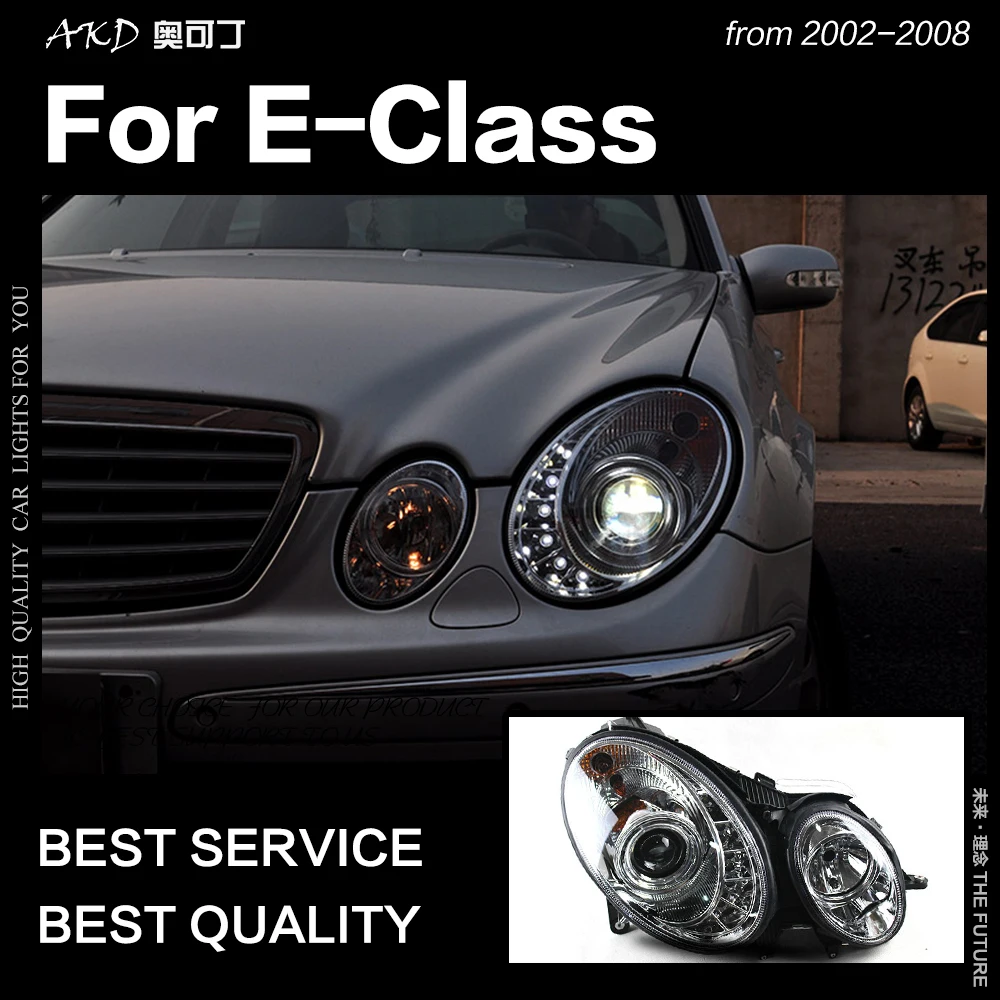 АКД стайлинга автомобилей фара для W211 фары 2002-2008 E200 E280 E300 светодиодный задний