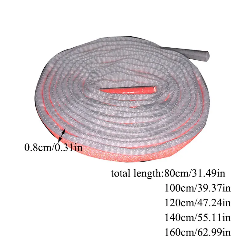 

Luminous Shoelaces Fashion Round Sports Sneakers Shoe Laces Streetwear Glow In The Dark Night Adult Fluorescent Shoestrings