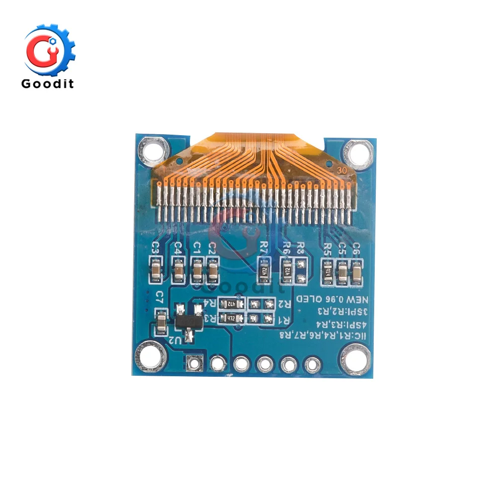 Оригинальный светодиодный модуль O SPI/IIC I2C 0 96 дюйма белый/синий/желтый синий 128X64