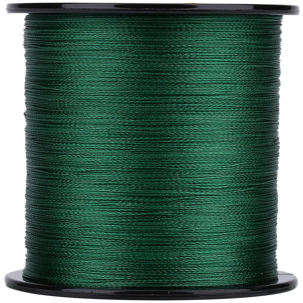 

500m PE Braided 4 Strands Super Strong Fishing Lines Multi-Filament Fish Rope Cord Green (2) Strong Horse Fishing Line 500M