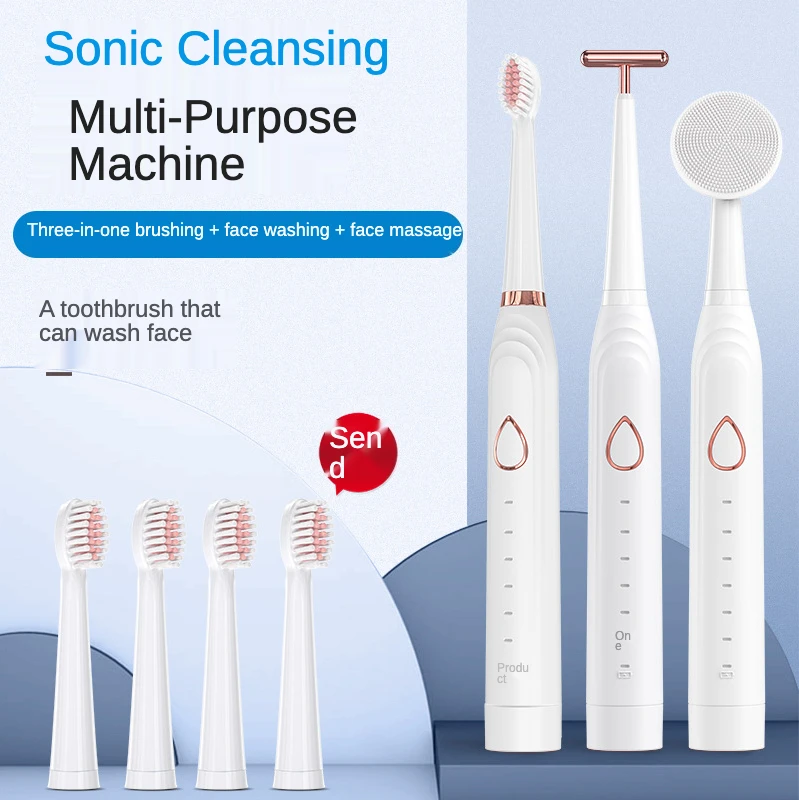 

2021 New Electric Toothbrush Sonic Vibration 6 Files Adult Household Soft Fur USB Charging Children Electric Smart Toothbrush