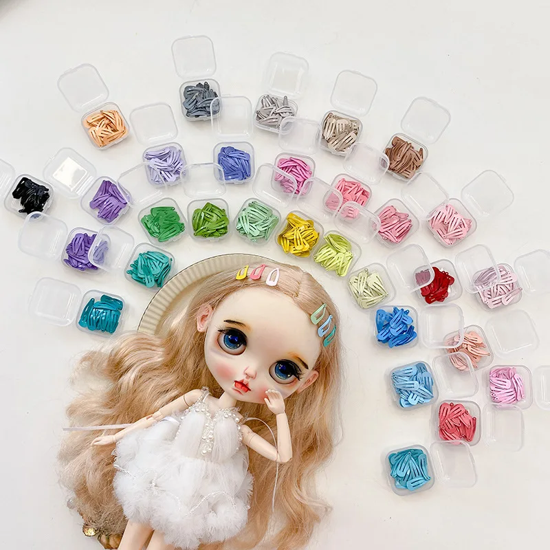 

2cm paint color mini bb clip Candy color ob11 small cloth blythe doll hair card dog shattered hair clip