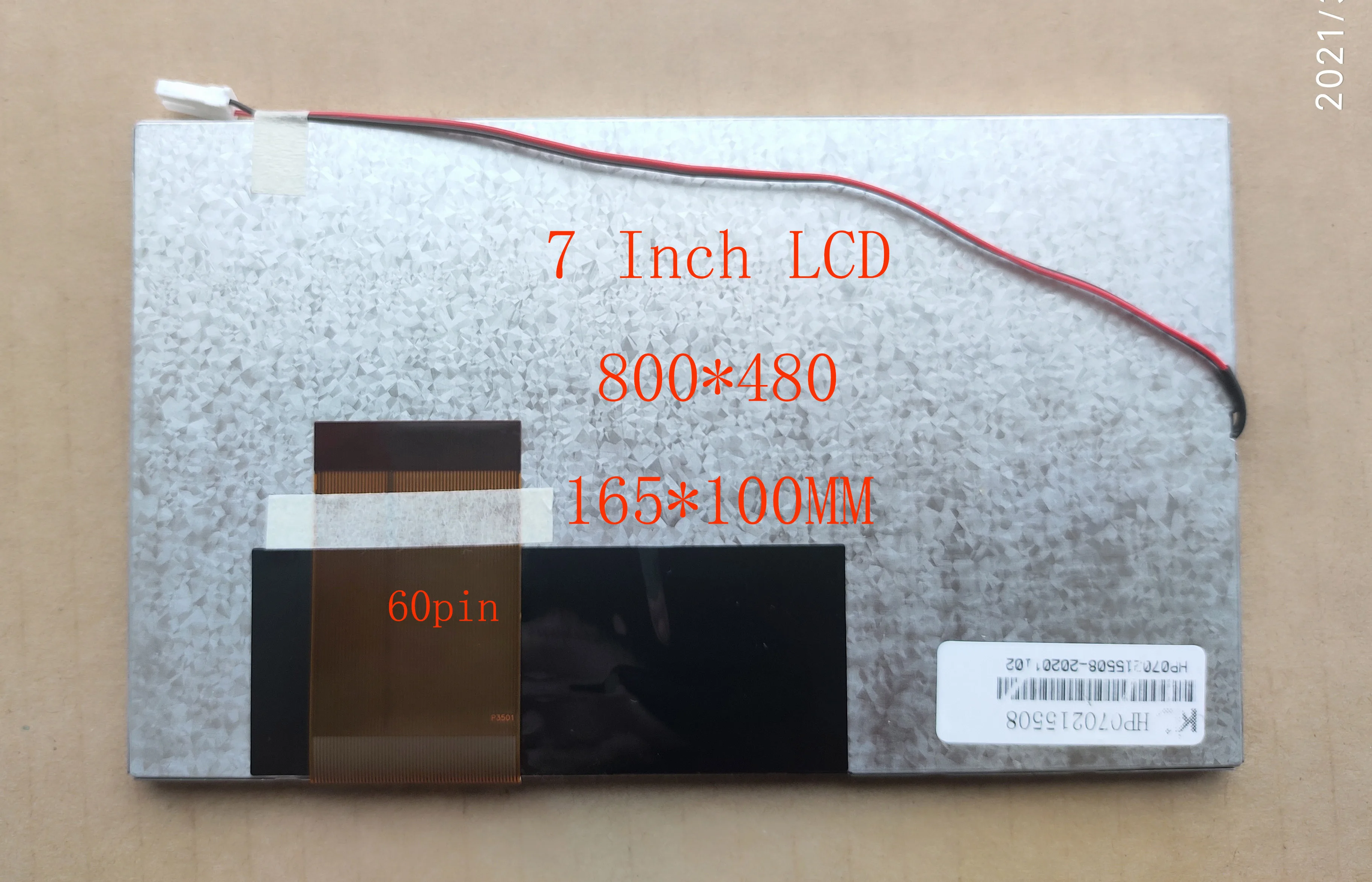7-дюймовый ЖК-дисплей 60pin 165*100 мм * 5 KL-HP070215508 для радио Carpc Carplay разрешение 800*480 |