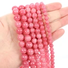 Распорные бусины из натурального камня Родохрозит круглые свободные бусины, 1 нитьпартия, 6810 мм, аксессуары для самостоятельного изготовления ювелирных изделий