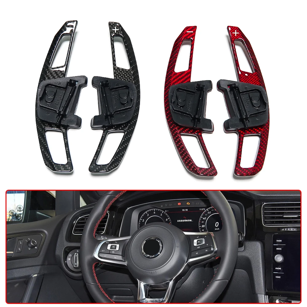 Сменное весло переключения передач из углеродного волокна для VW Golf 7 MK7 MK7.5 Rline GTI GTE