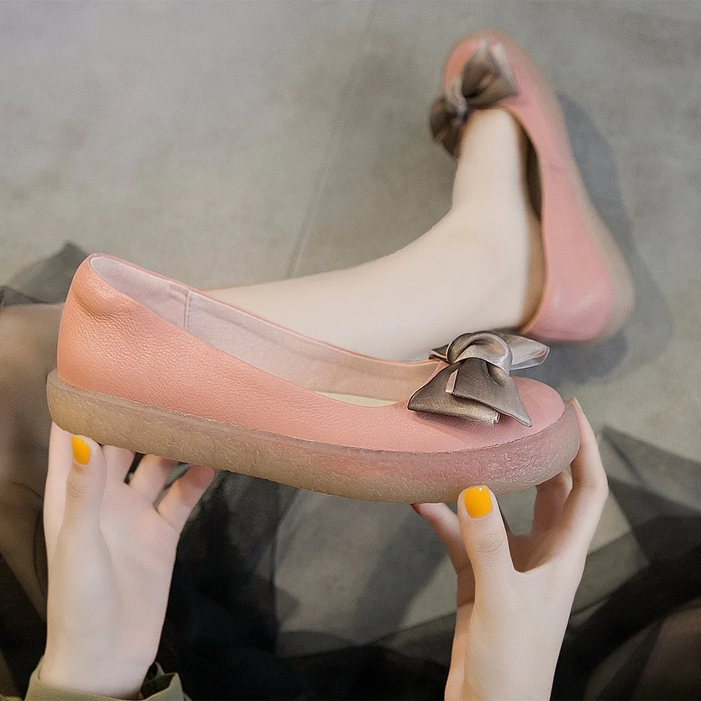 AARDIMI/женские балетки Женская обувь из натуральной кожи на плоской подошве