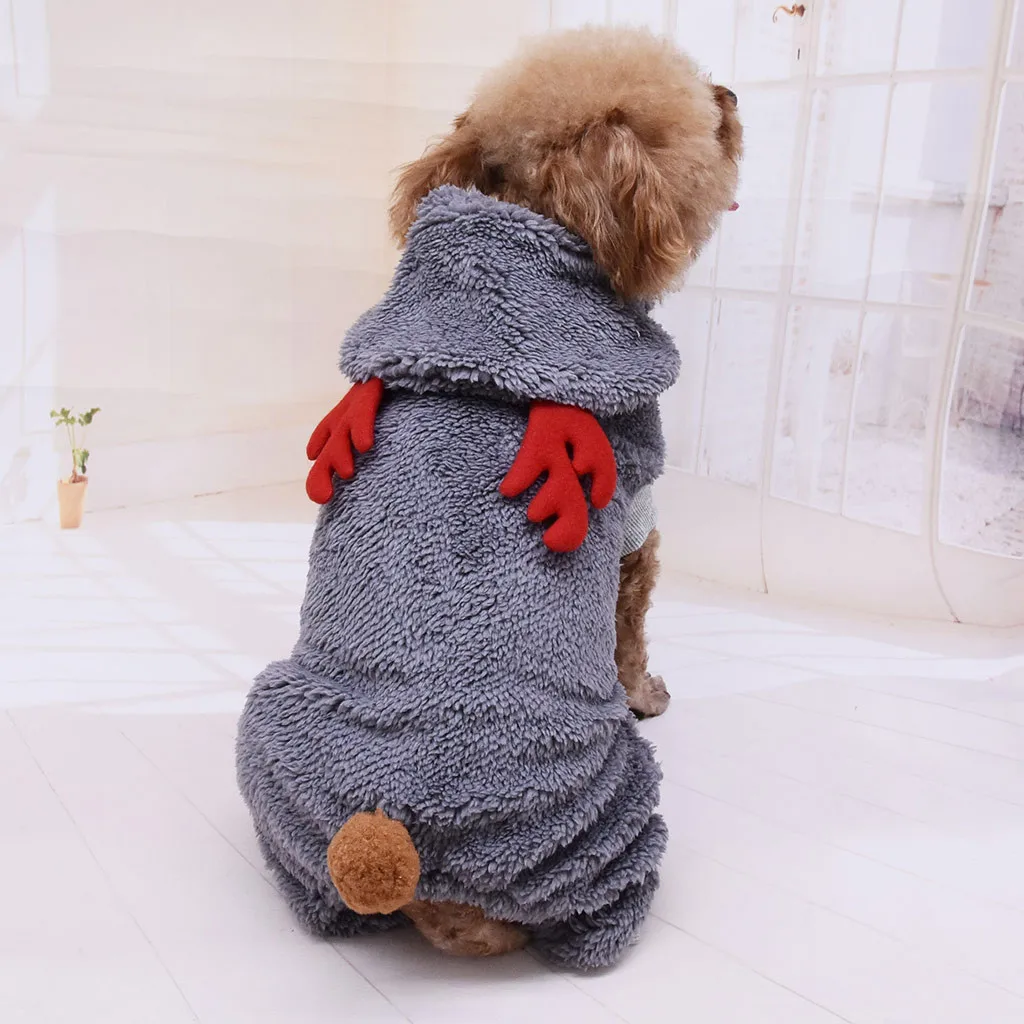 Мягкий хлопковый костюм пижамы зимняя теплая рубашка для собак однотонное