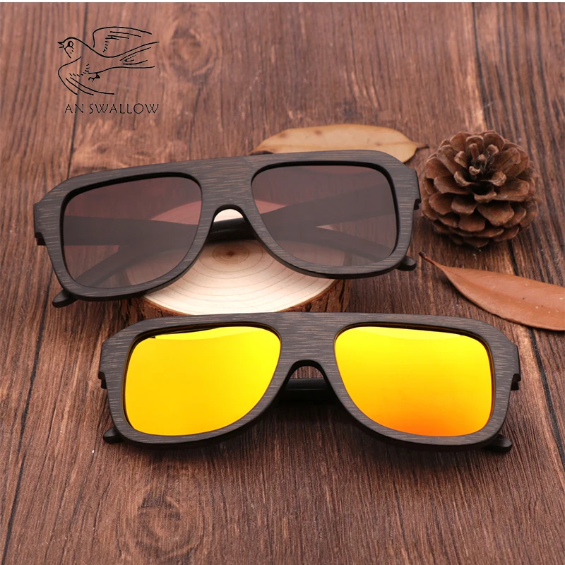 Экологически чистые и классические солнцезащитные очки из бамбука дерева: