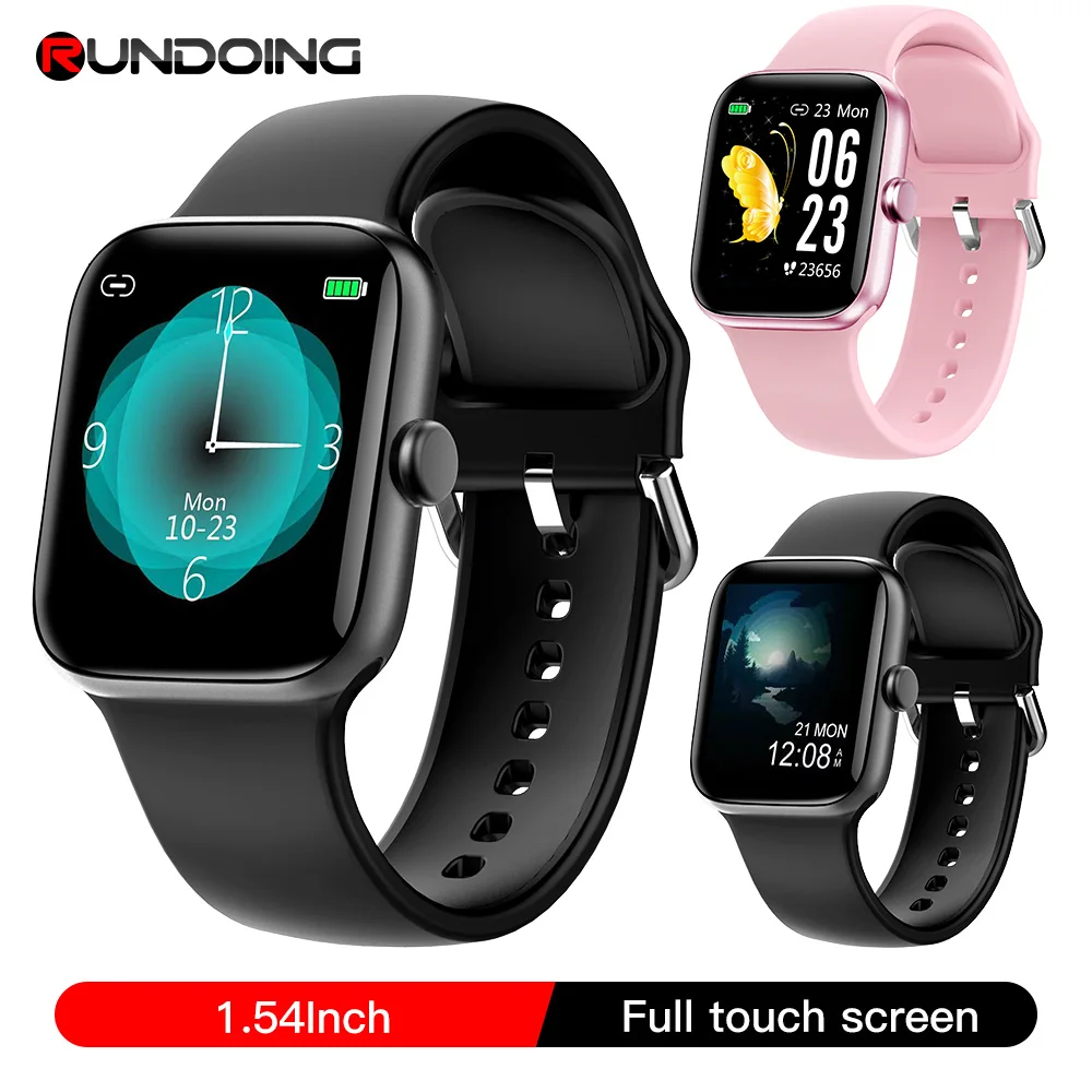 RUNDOING NY17 умные часы с сенсорным экраном чехол из алюминиевого сплава IP68