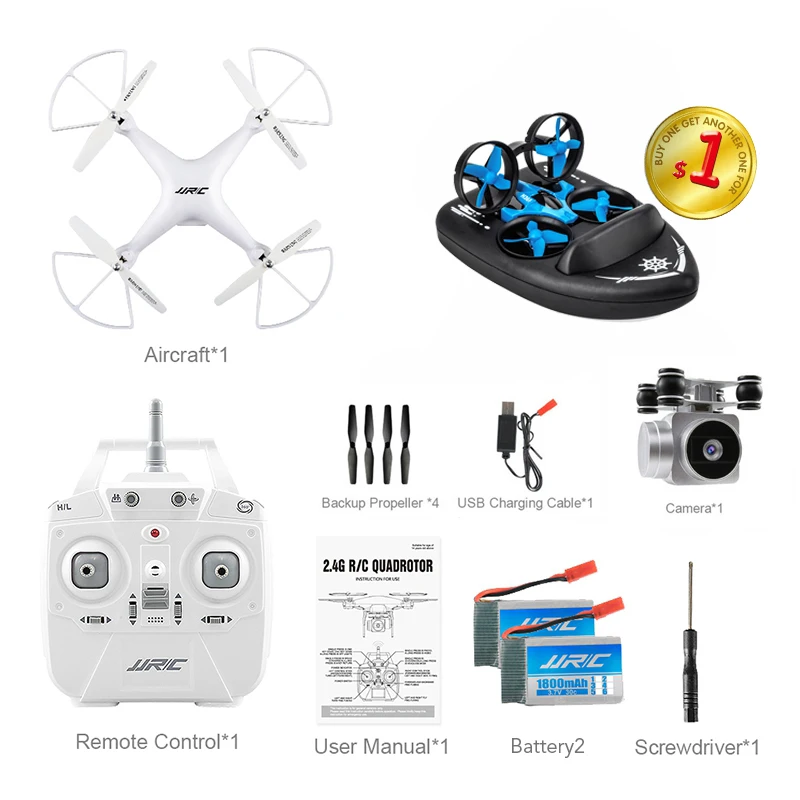 JJRC H68 Bellwether WiFi FPV 2MP 720P HD камера 20 минут время полета RC Дрон Квадрокоптер RTF режим 2 VS Bayangtoys X21 X16 - Цвет: white 2B with H36F