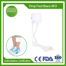 Komzer Drop Foot Brace AFO Leaf Spring Splint, Ankle Foot Orthosis Support for Stroke Foot Drop Char